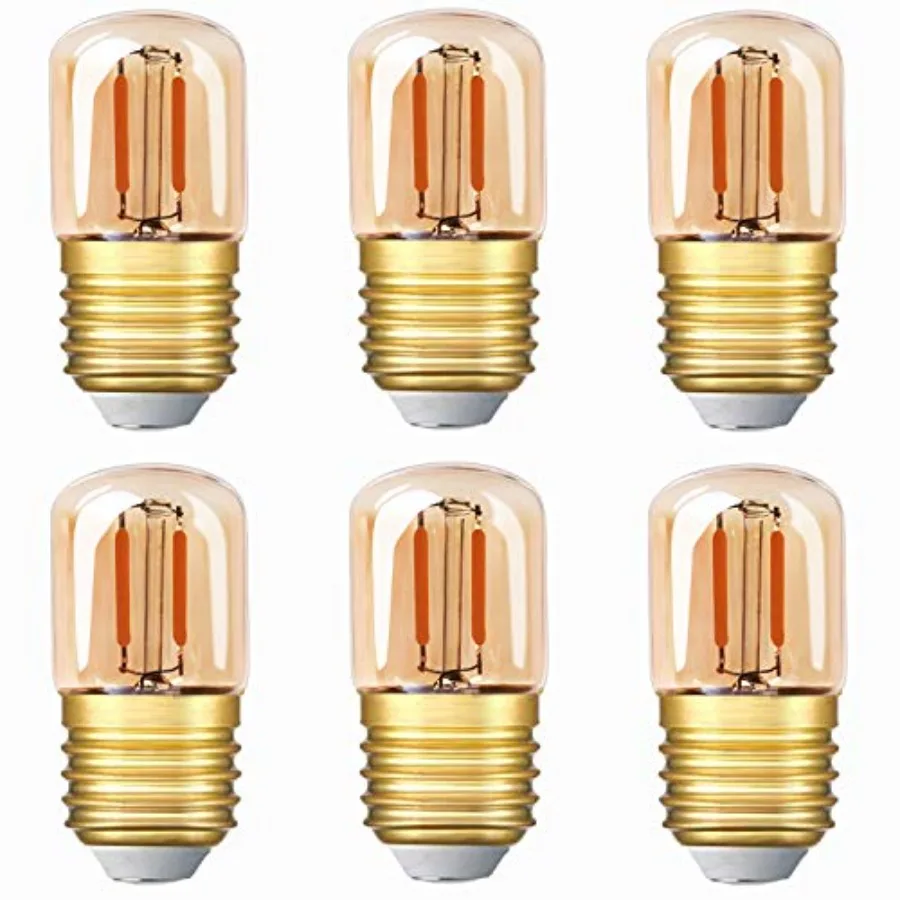 

Low Wattage LED Light Bulb 10W Equivalent 1W E26 Mini Dim Edison Bulb Replacement Vintage Refrigerator Freezer Decorative Amber