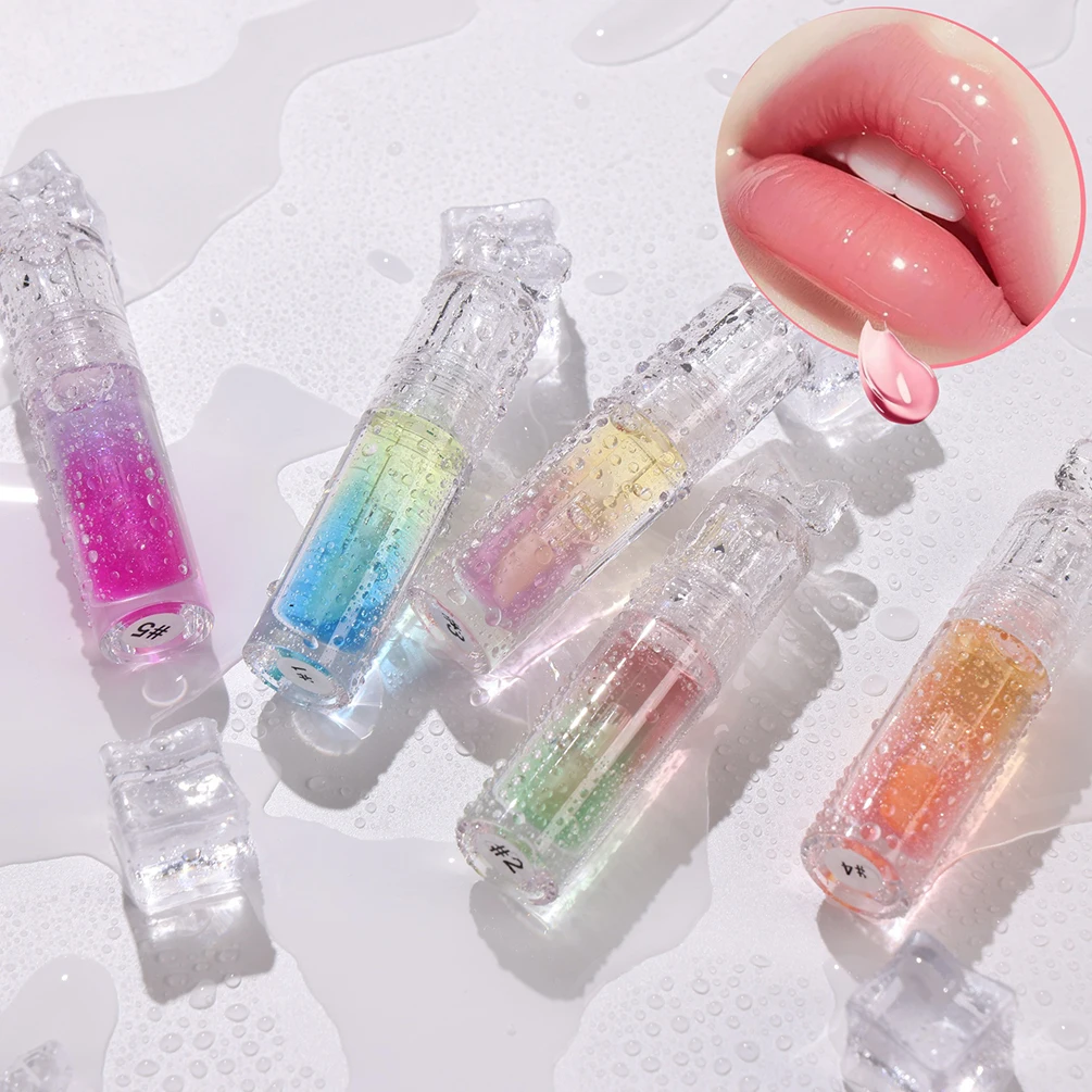 Zweifarbiges Pflanzenfrucht-Lippenöl, individuell, nährend, prall, langlebig, feuchtigkeitsspendend, aufhellend, reparierend, glänzend, Private Label-Make-up-Großhandel