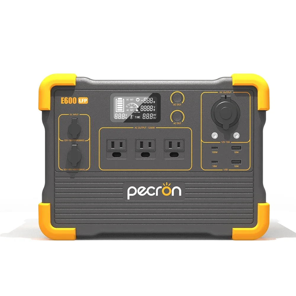PECRON 192000mAh 1200W 1500W Emergency Portable Power Station, Superior FascCharge Solar Powered Generator, Solar Energy System