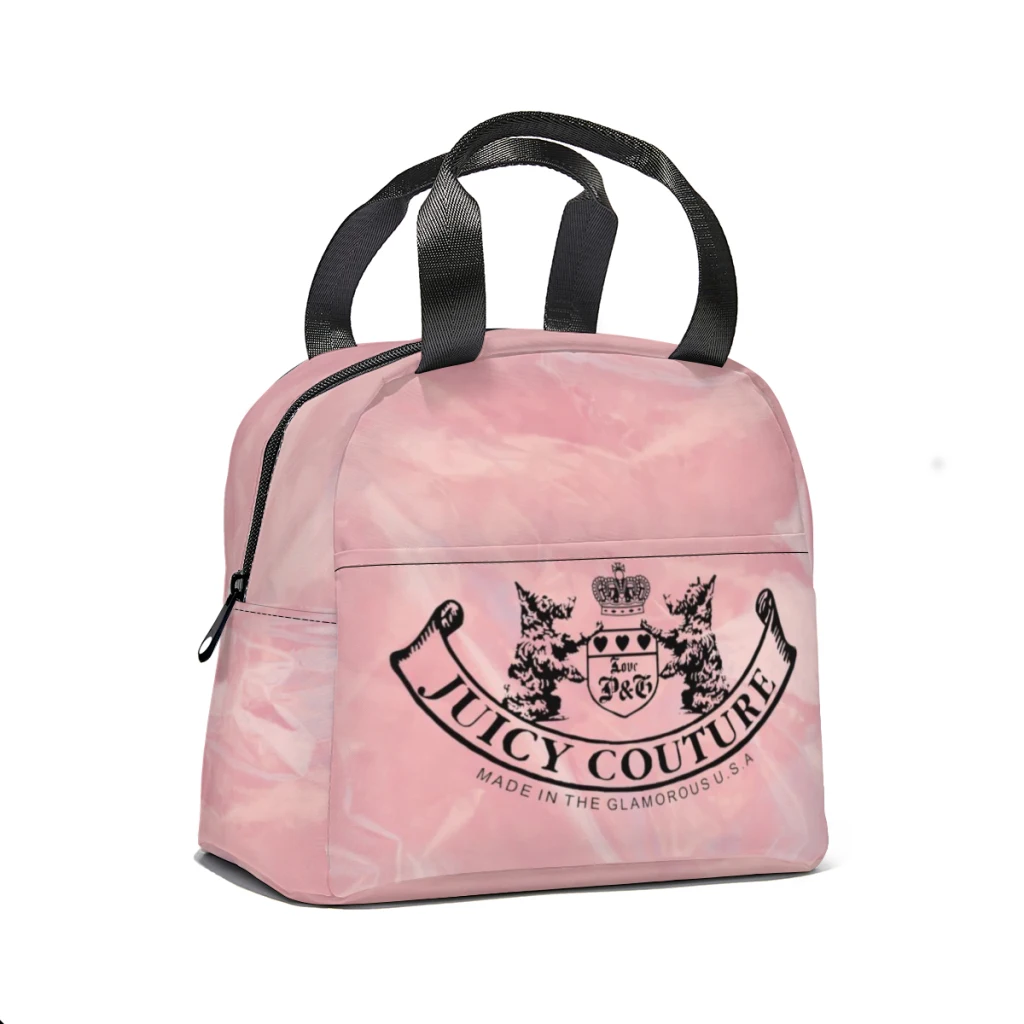 Hot-Sale-Like-Juicy-Couture-Style Lunch Bag for School Waterproof Picnic Thermal Cooler Insulated Lunch Box Women Kids Tote Bags