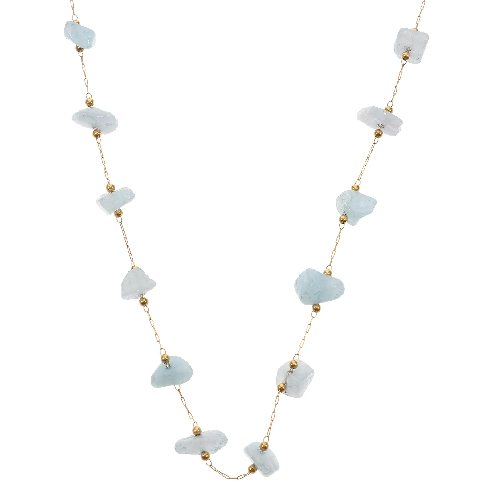 

1 Roll Natural Crystal Necklace Bead String Stone Beaded Chain For Diy Jewelry Making Crafts Party Decor Festive Garland