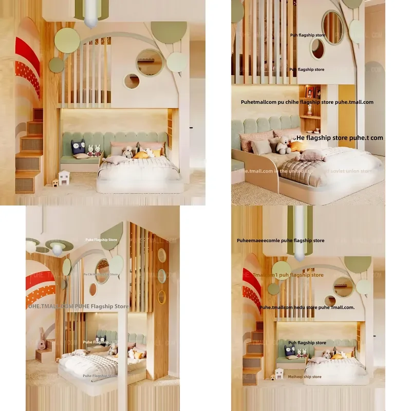 for Forest Themed Kids Loft Bed Treehouse Bunk Bed Creative Unique Custom Design Artistic Childrens Room Furniture