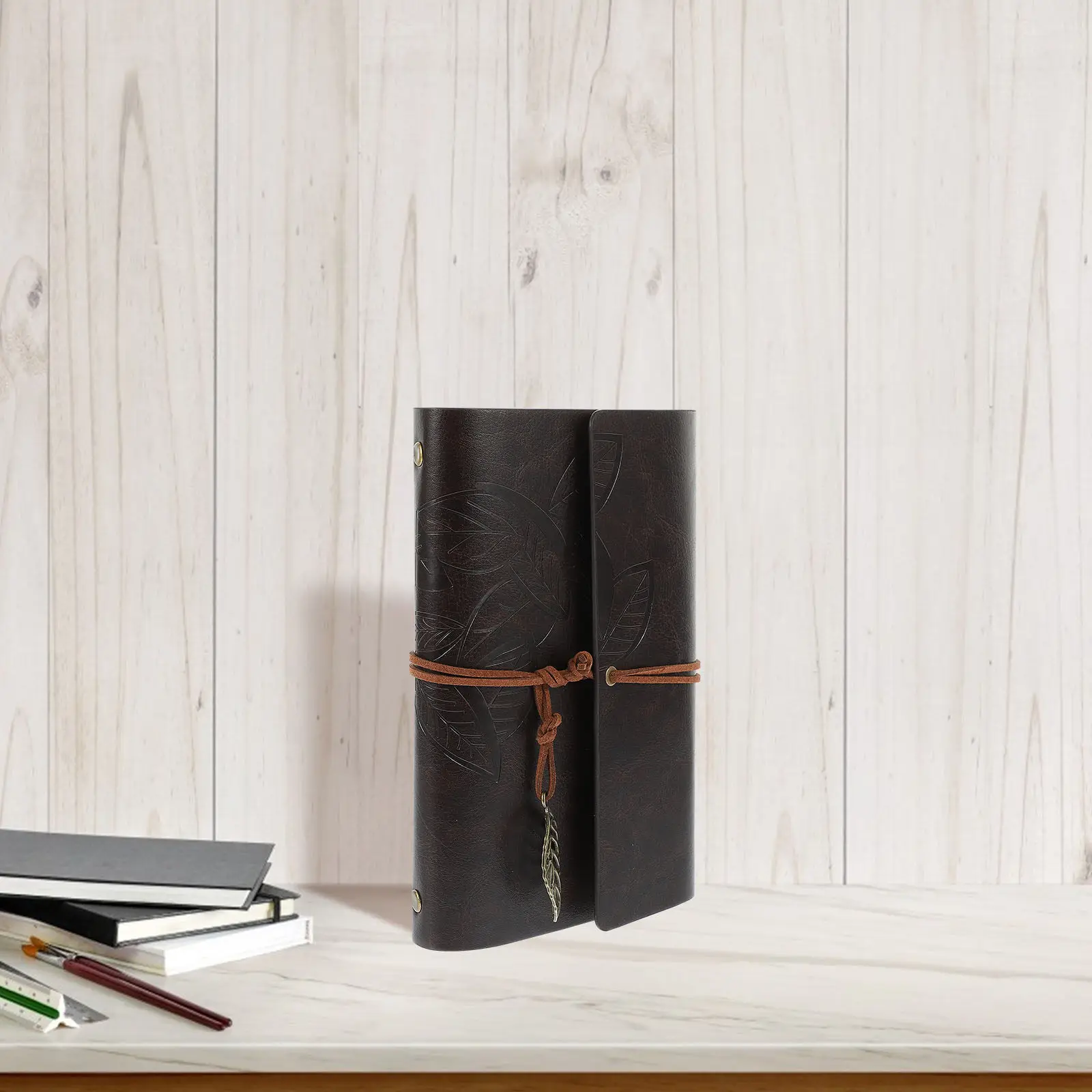 

Винтажный блокнот с листьями, многофункциональный ежедневник, тетрадь для записей, дневник, планировщик, прочный, из ПУ-кожи, легкий, портативный, для студентов, сотрудников, руководителей