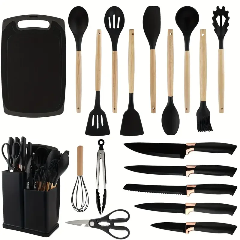 All - round 19 - piece kitchen knife set, meeting diverse cooking needs