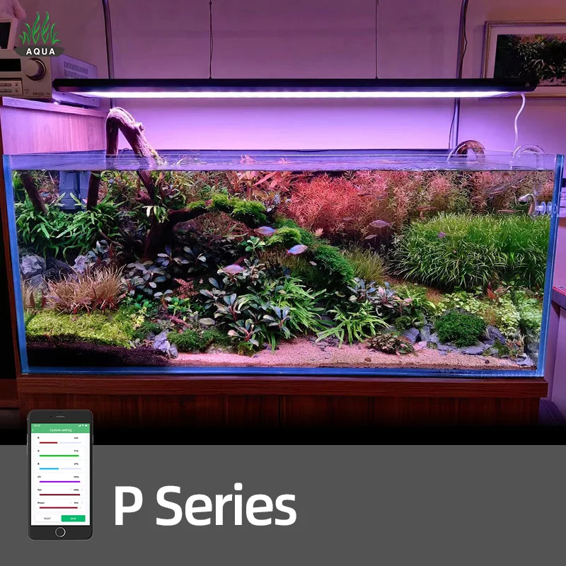 WEEKAQUA P 1200 Pro Smart Led Aquarium Light 150 w Full Spectrum Natural Rgbuv Dimmer Aquarium For Plant Fish Tank