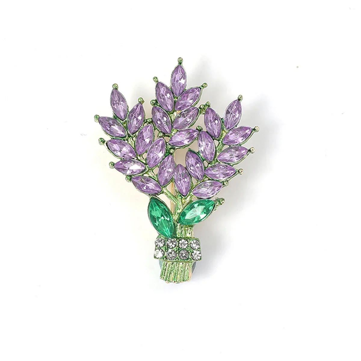 Lavender Brooch Pin Exquisite Romantic Luxury Charm Floral Plant Jewelry Party Banquet Fashion Trend Badge Gift Souvenir Set