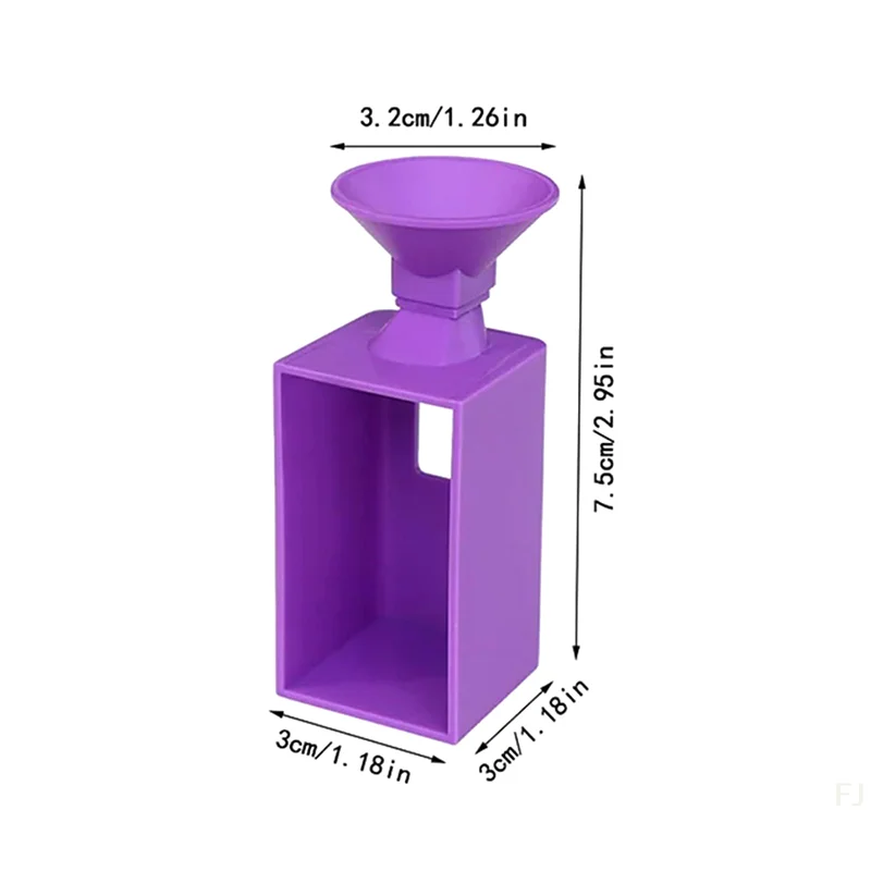 [YU]4pcs Diamond Painting Drill Funnels For Round And Square Containers, Diamond Painting Storage Box, Portable Diamond Funnel