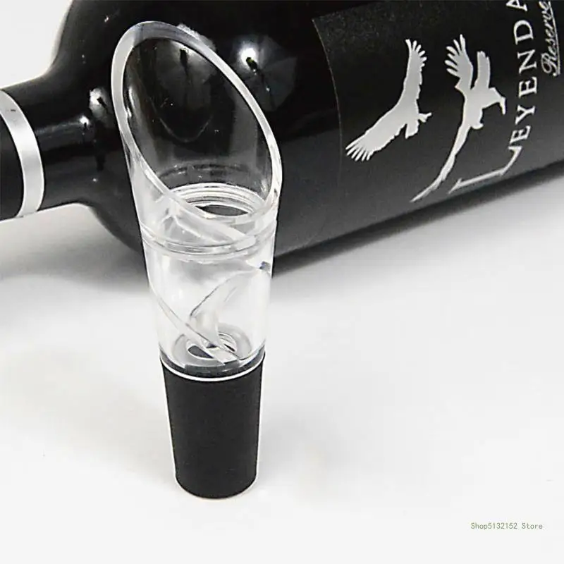 QX2E 1Pc for Cross Flowing Wine Aerating Pourer Spout Decanter Aerator Quick Pouring