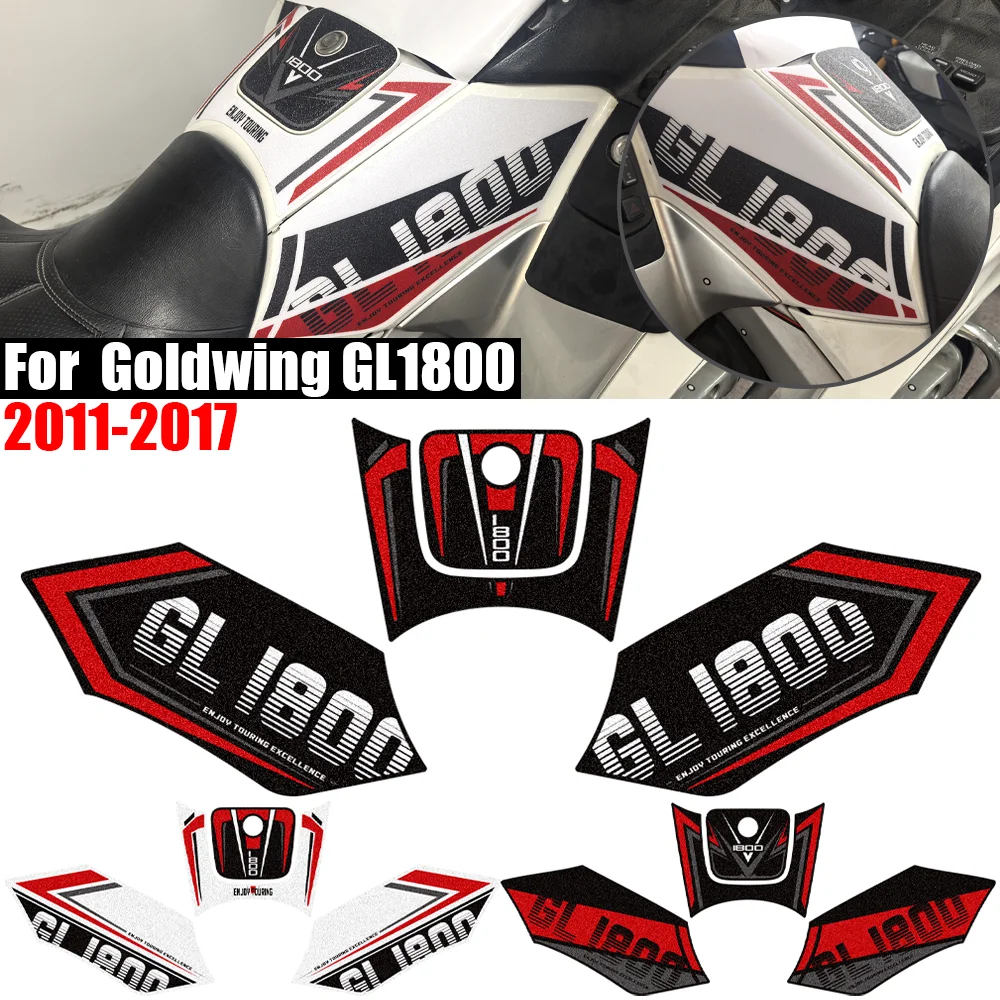 Matte Anti-Slip Tank Pad Knee Grip Decals Stickers For Honda Goldwing GL1800 F6B 2011-2017 Motorbike Protector Accessories