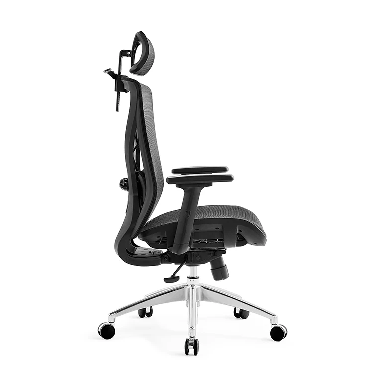 Foshan Manufacture  Chair Adjustable Headrest Executive Chair Modern Swivel Ergonomic Comfortable Home Office Chair