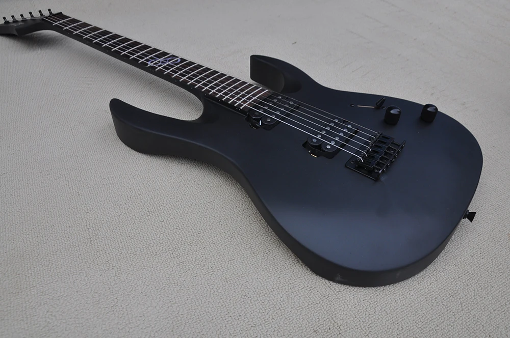 Matte Black Electric Guitar with 6 Strings ,Rosewood Fretboard,24 Frets,Customizable