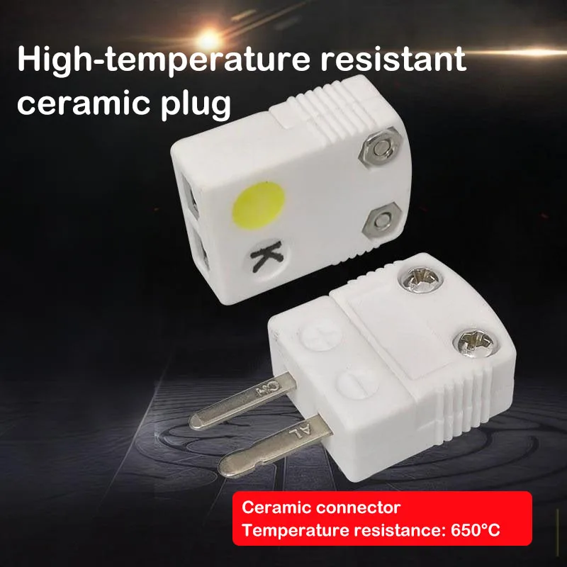K-type, J-type, T-type thermocouple high-temperature resistant ceramic plug and socket male-female connectors, size plug compone