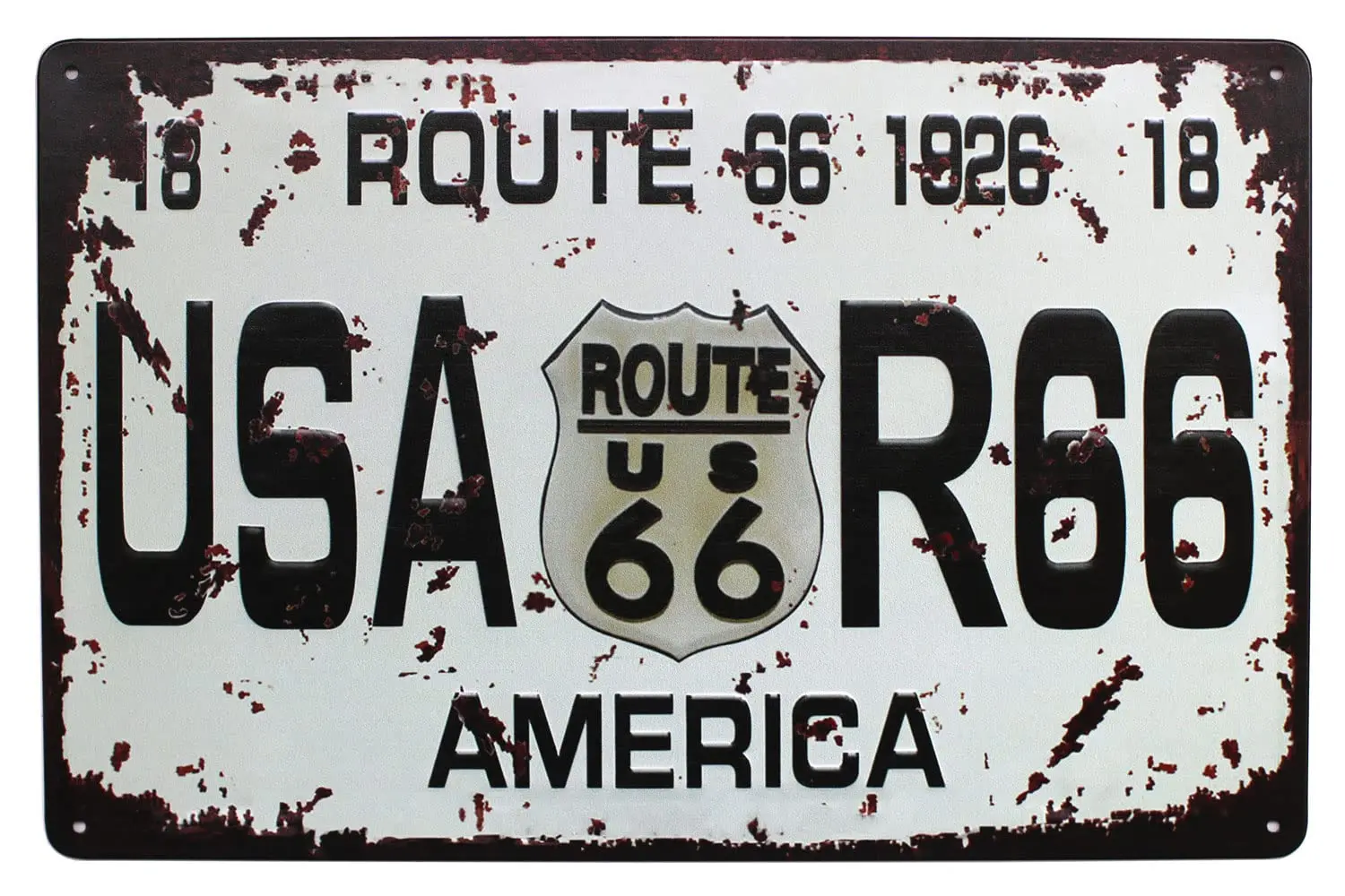 ARTCLUB Route 66 1926 США R66 Американский металлический жестяной знак, фотографический номерной знак для гаража, декор для стен дома