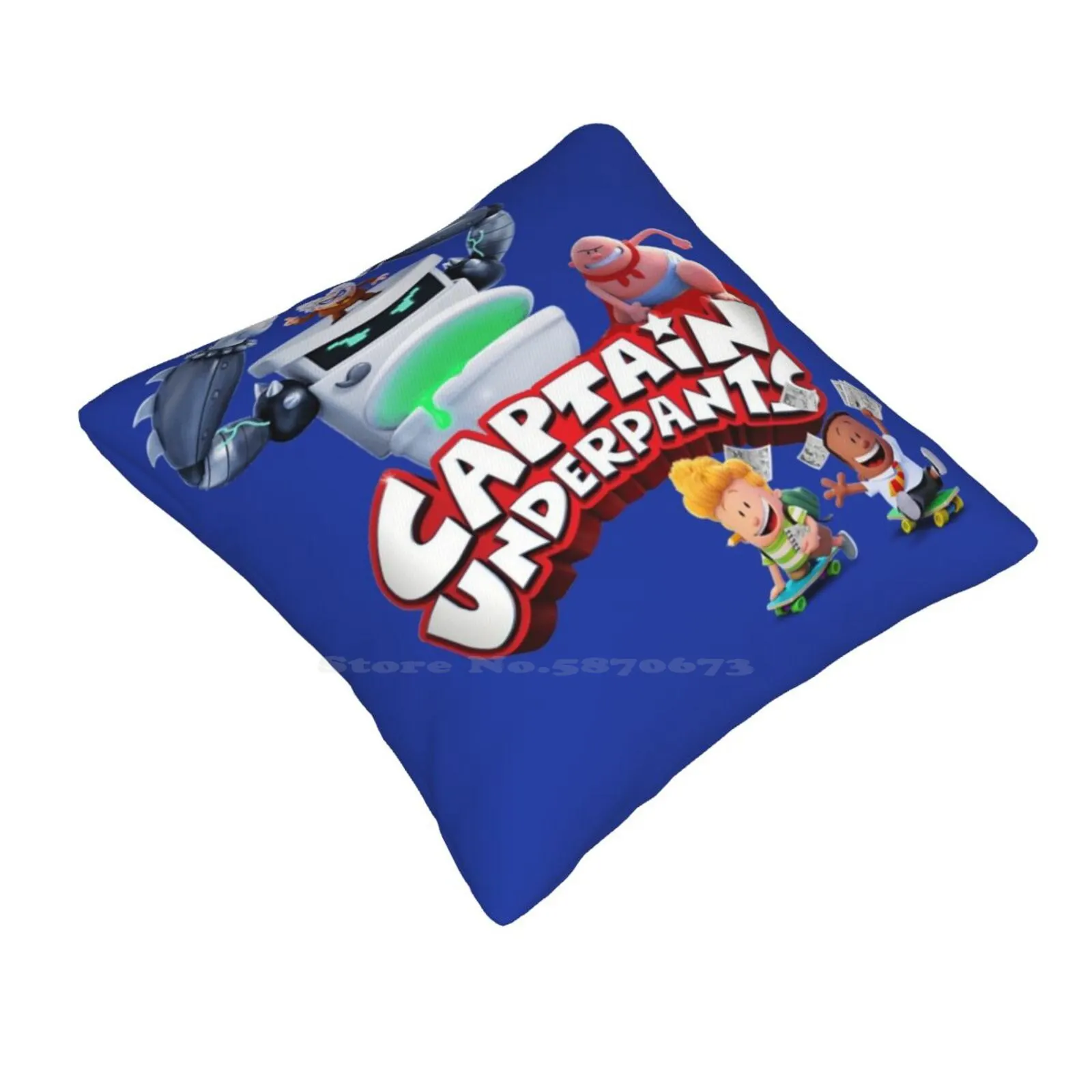 Captain Underpants Boss Fight Pillow Cover Hug Pillowcase Captain Underpants Movie Animated Children Kids Boys Girls Neat