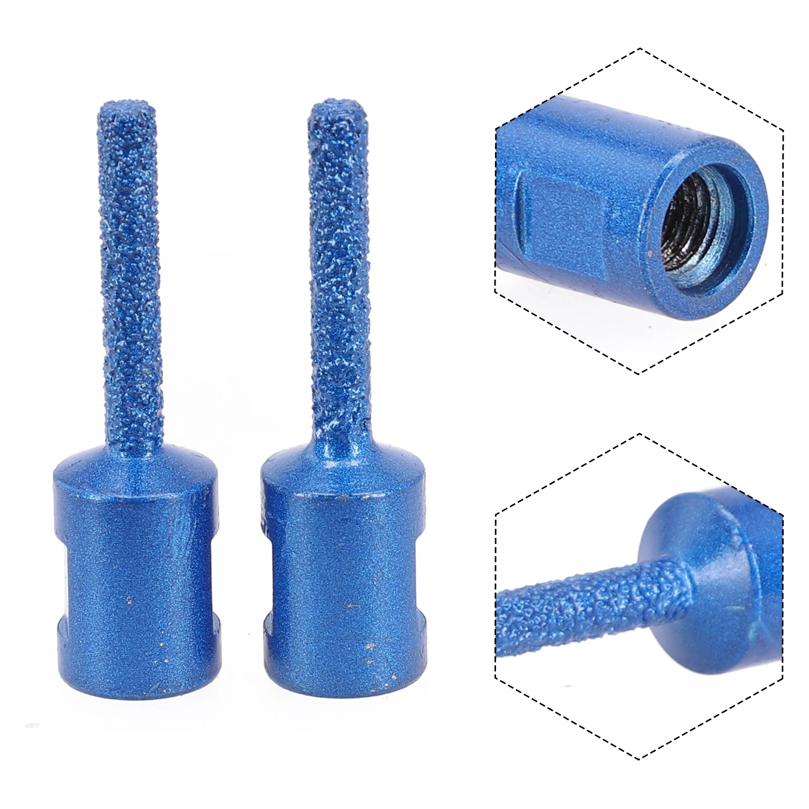 

For Ceramic Tile Milling Cutting M10 Thread Meal Drilling Tile Marble Glass Ceramic Vaccum Brazed 2PCS Power Tools