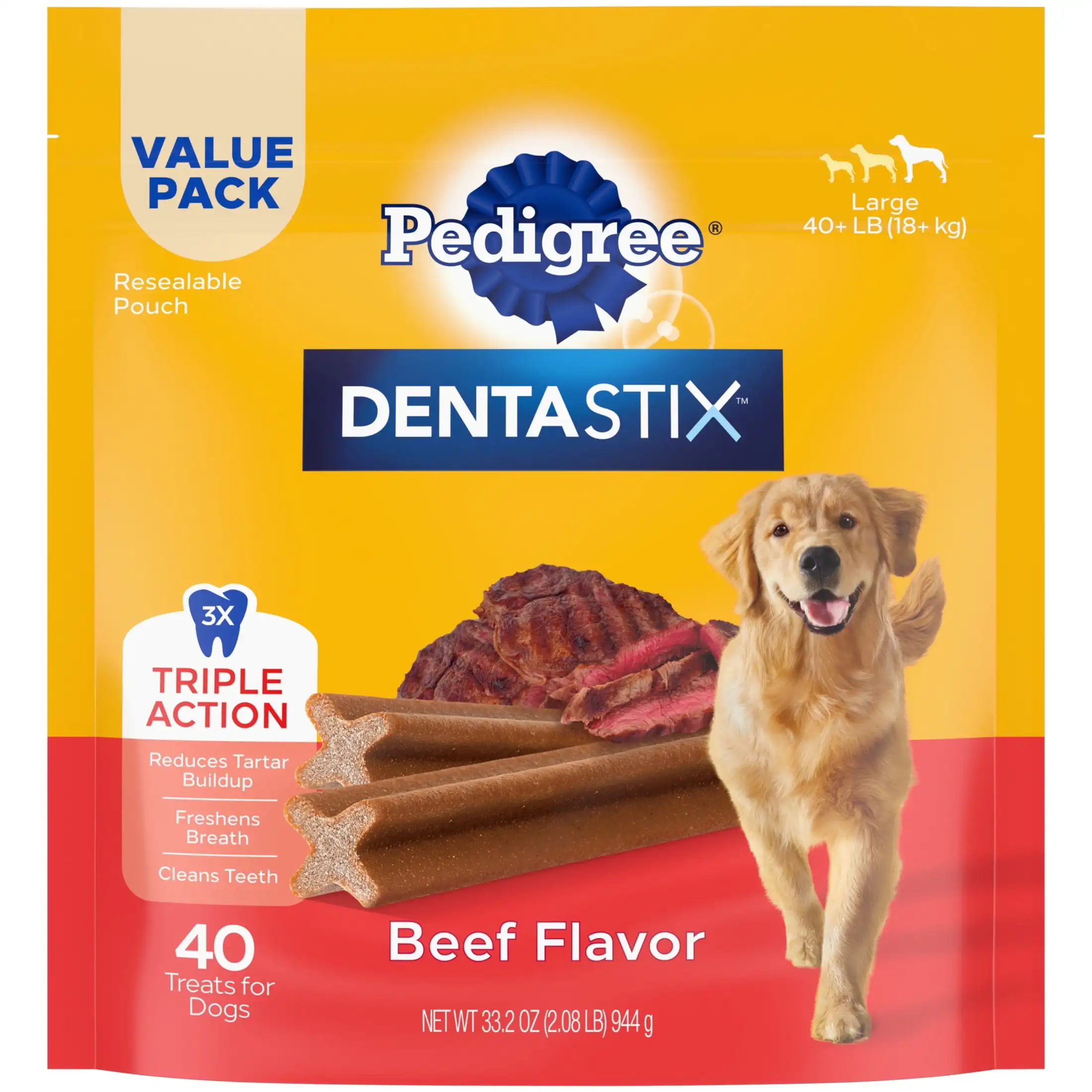 

Dentastix Bacon Flavor, Large Dog Treats, 2.08 lb Bag
