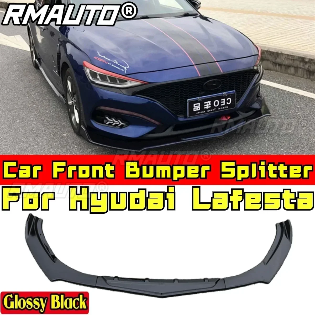 For Lafesta Body Kit Bumper Diffuser Carbon Fiber Look Combat Style Front Bumper Splitter For Hyudai Lafesta Car Accessories