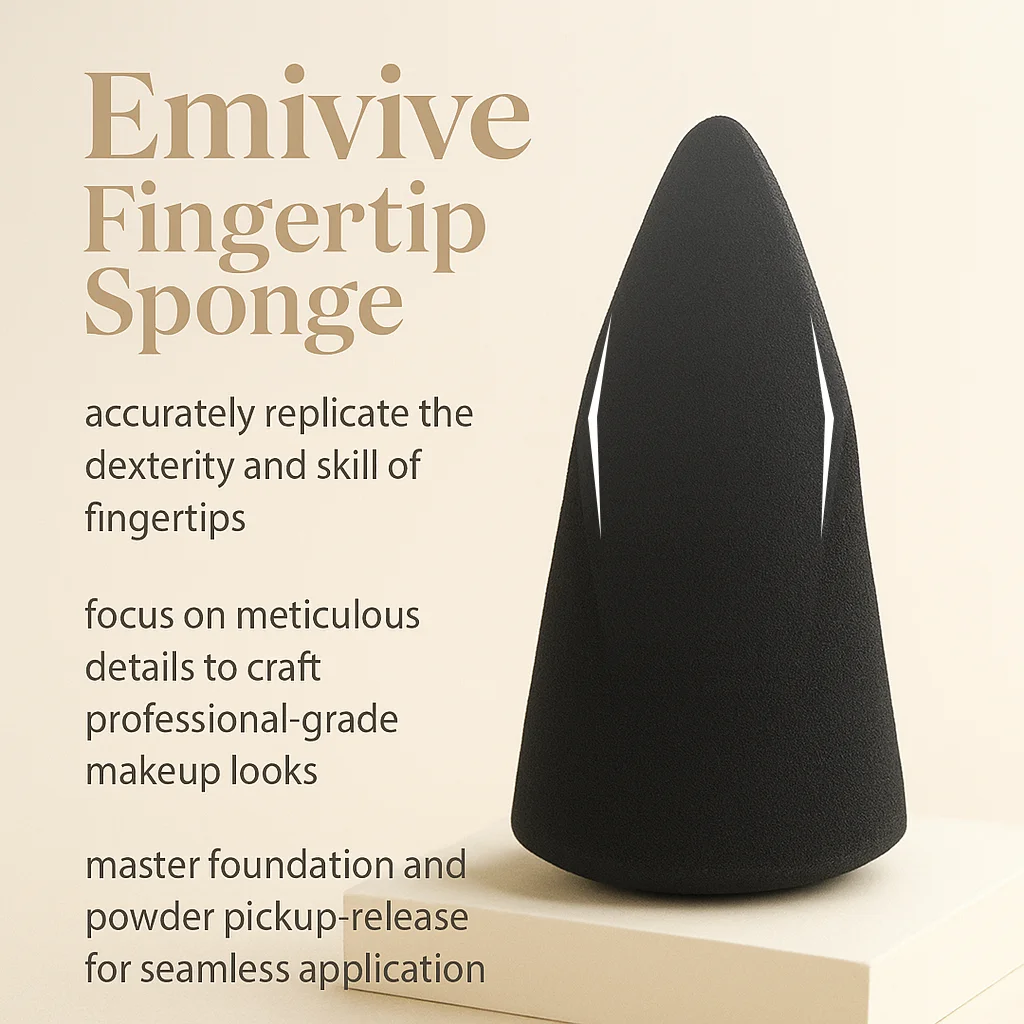 Gąbeczki do makijażu na opuszki palców, gąbki kosmetyczne do podkładu, kremu kryjącego, zestaw gąbek do makijażu, blender do makijażu, akcesoria kosmetyczne.