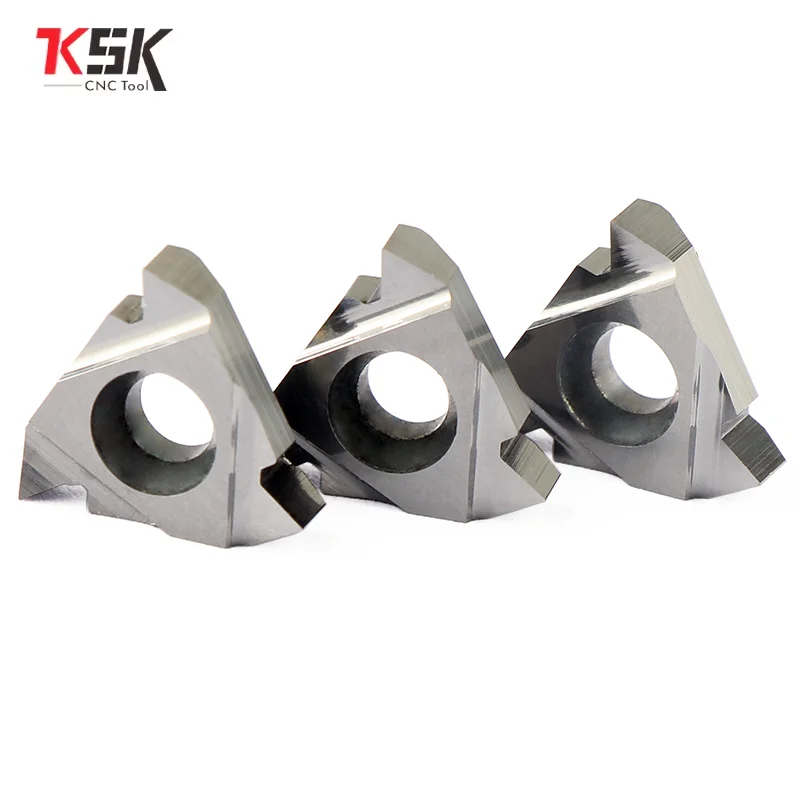 10PCS 06IR 08IR 11IR 16IR 경질 합금 스레딩 인서트 알루미늄, 강철 선반 절단 도구 카바이드 CNC 블레이드