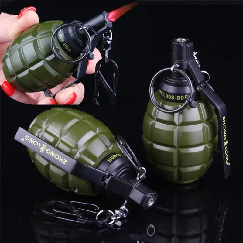 Large Simulation Military Grenade Prop Model Windproof Lighter, Creative and Popular Metal, 808 Soviet PKA