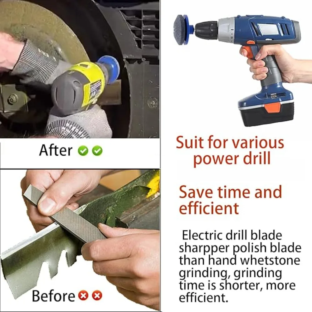1-10Pcs Lawn Mower Blade Sharpener Industrial Knife Sharpener Polisher Universal Garden Tool Grindstone and Knife Edge Whetstone
