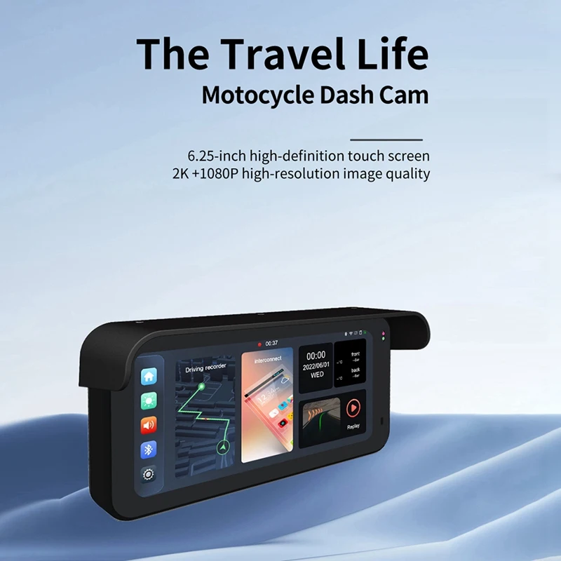 

MG600 6.25Inch Display Motorcycle Navigator GPS Wifi Wireless Carplay Android Auto Screen Dual Camera Tire Pressure Kits