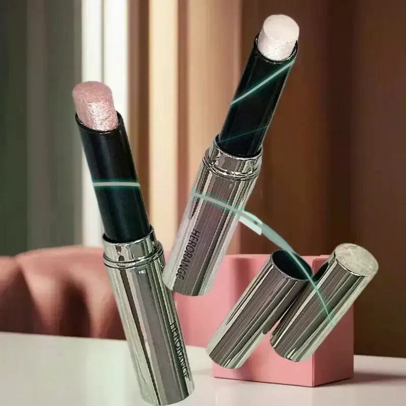 HERORANGE Shimmer Highlighter Stick Natural Glitter White Highlight Eyeshadow Pencil Contour Shading Brightening Face Makeup #5