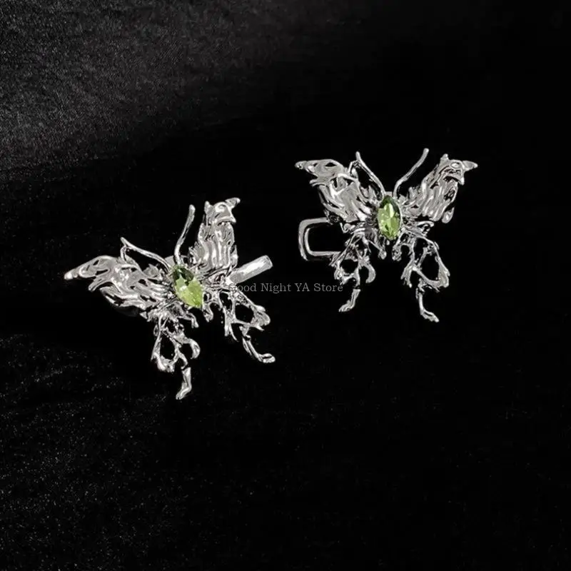 Calça jeans com cintura borboleta oca