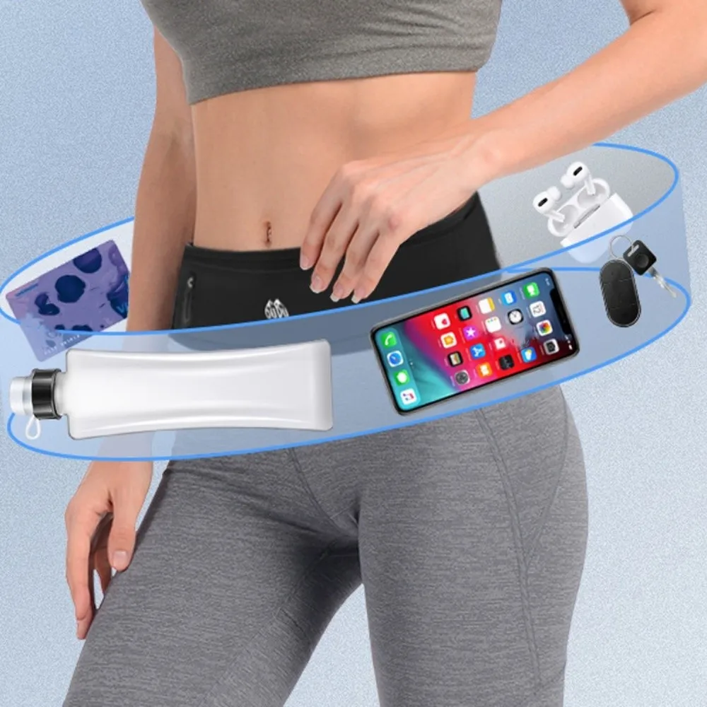 Ultra-Thin Sport Mobile Waist Bag High Elastic Close Fitting Running Waist Bag Lightweight Multifunctional Sports Phone Bag