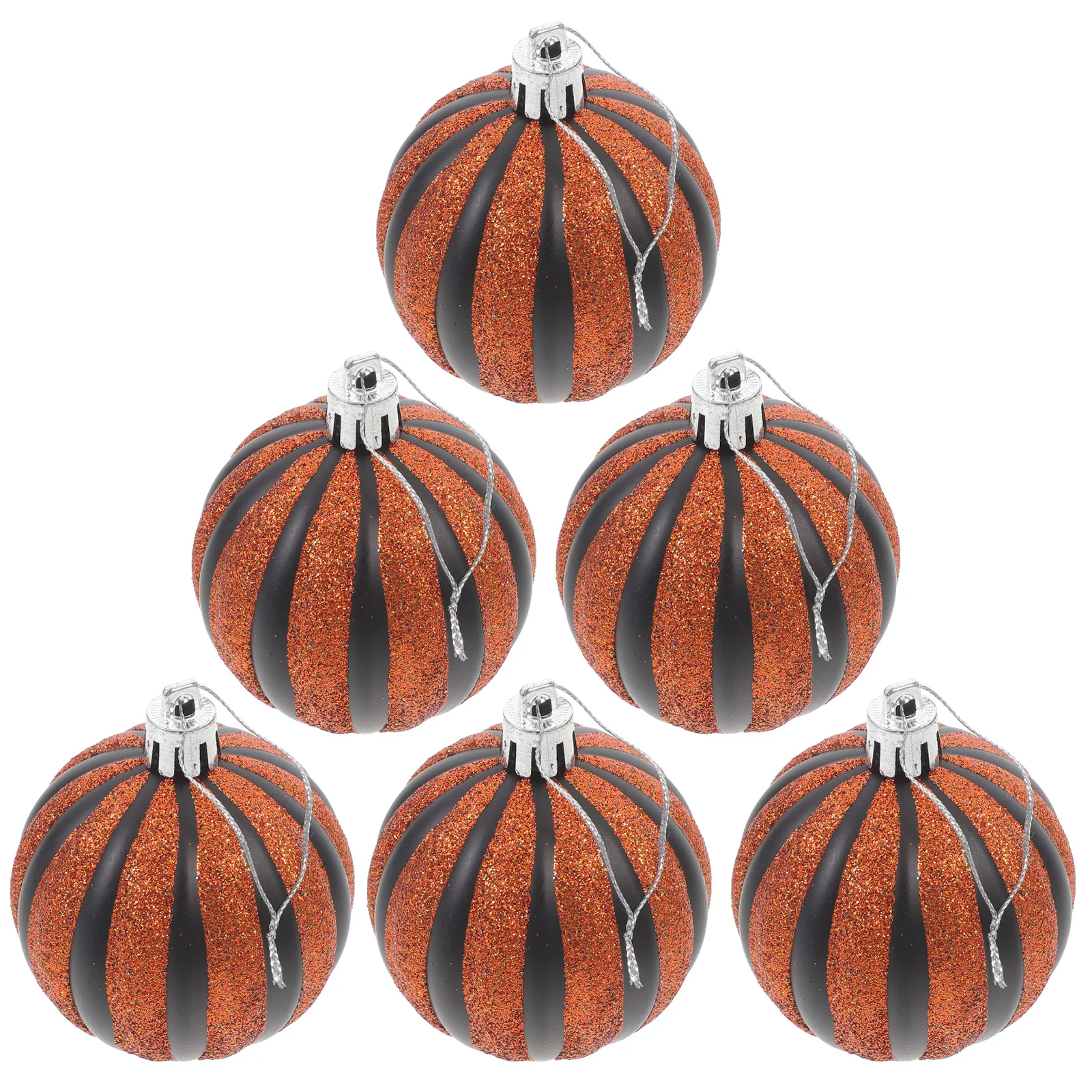 6 قطع من ديكورات الكرة البلاستيكية للهالوين، حلي معلقة، مستلزمات الحفلات، المعلقات اليقطين للمنزل والحديقة والشرفة #5