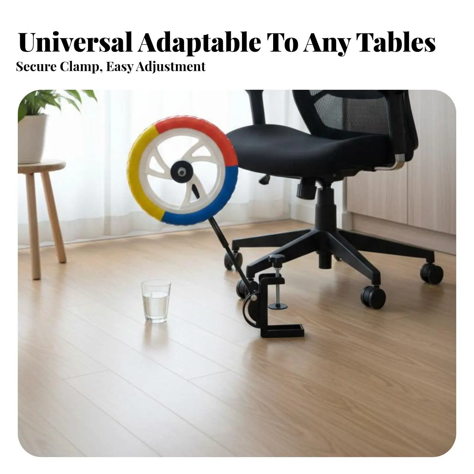 Rotating Wheel Training Device Table Tennis Solo Practice Trainer Adjustable Paddle Aid for Footwork and Coordination
