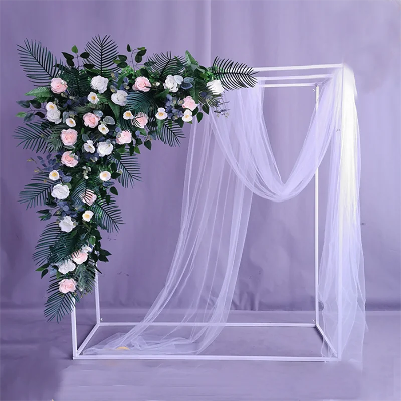 

Wedding Arch Square Screen Shelf Geometric Background Frame Ramadan Arch Props Flower Stand Party Stage Display Iron Shelf