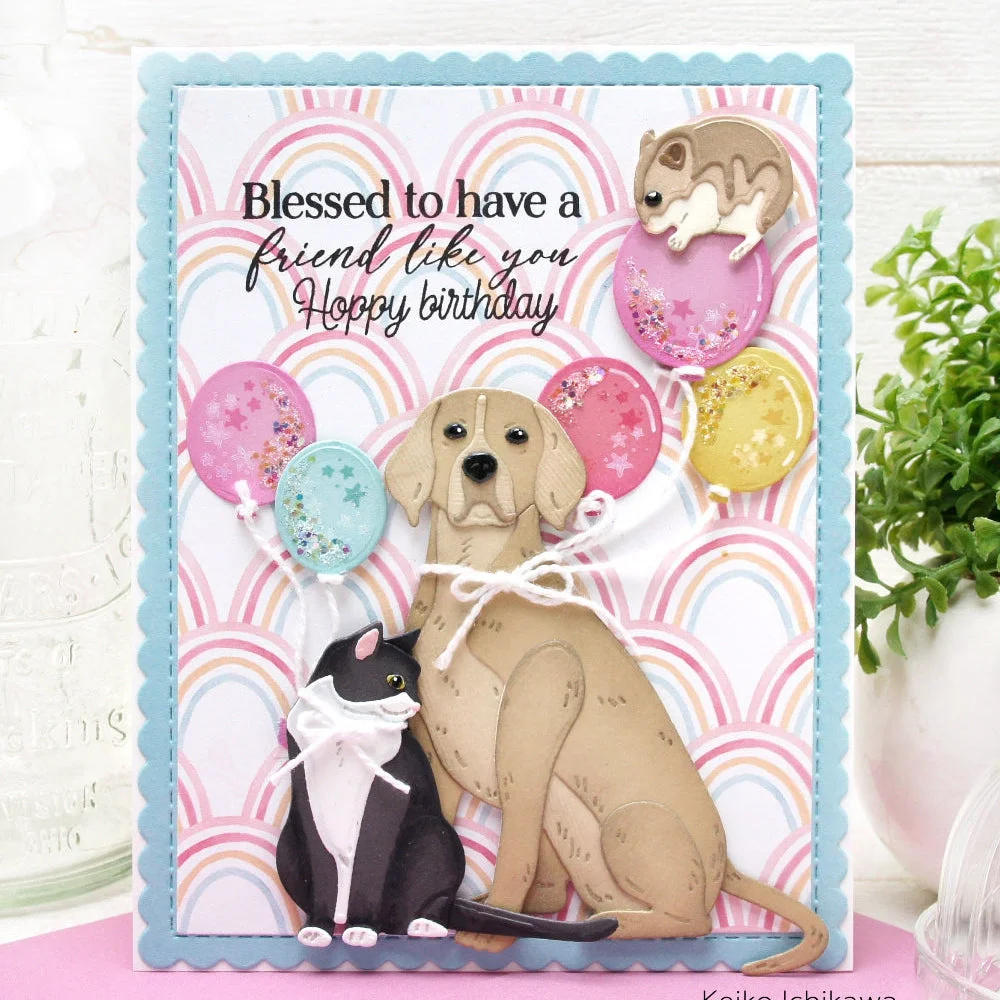 Cute Animal Metal Cutting Dies and Clear Stamps Sets for DIY Dogs and Cats Die Craft Greeting Card Scrapbook Decoration 2025 New