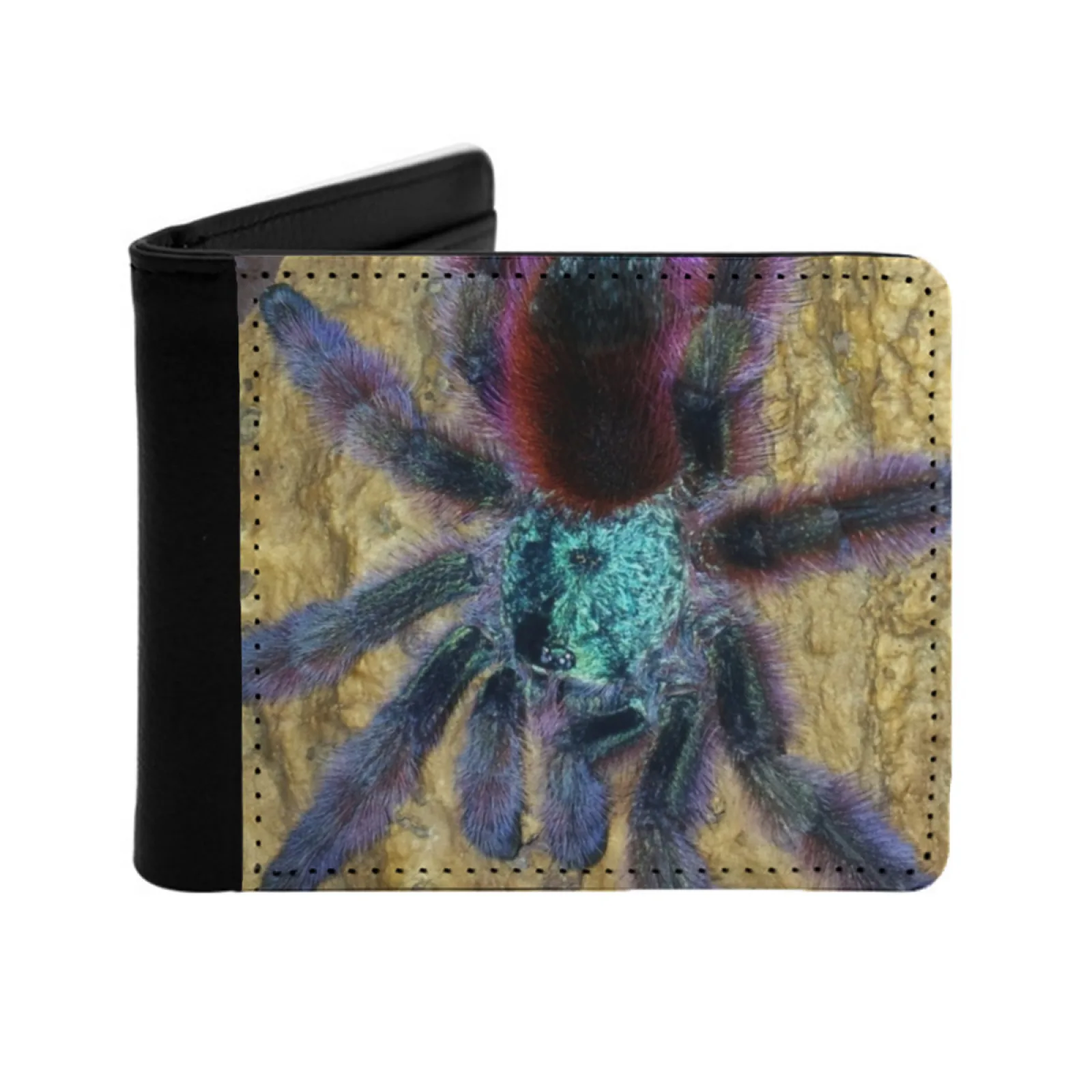 Pinktoe Tarantula Men Wallets Card Man Wallet Short Purse Bi-Fold Personalized Purses Spider Tarantula Avic Avicularia Versi