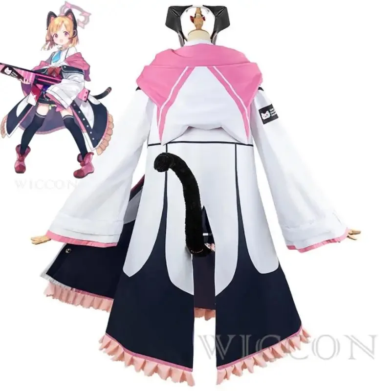 เกม Blue Archive Saiba Momoi Momo คอสเพลย์ชุดวิกผมอะนิเมะโครงการ MX Millennium Science School Uniform ฮาโลวีน Loli ชุด