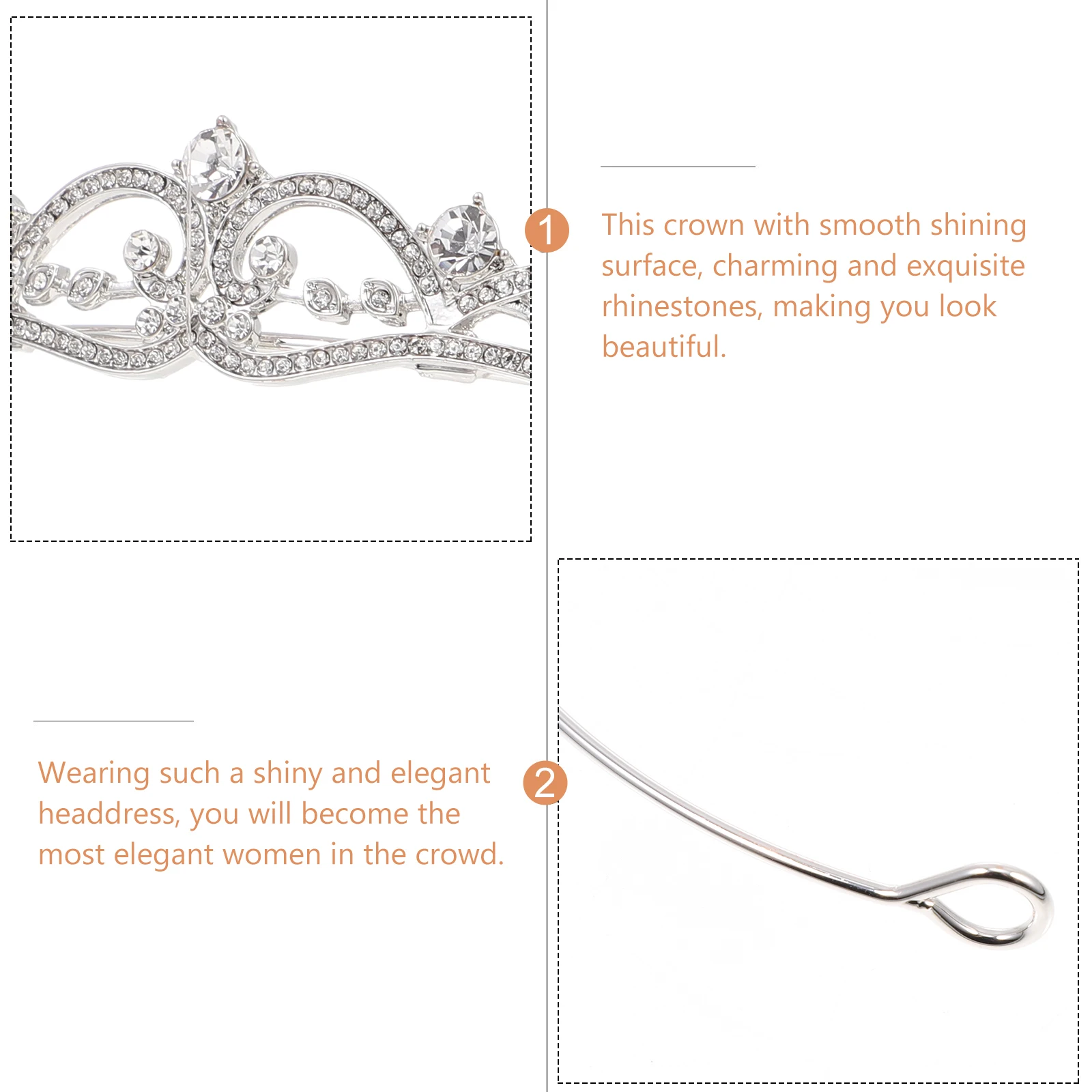 

Sparkling Diamond Tiara Wedding Crown Bridal Headpiece Rhinestone Hair Jewelry Bride Party Banquet Crowns Women Birthday