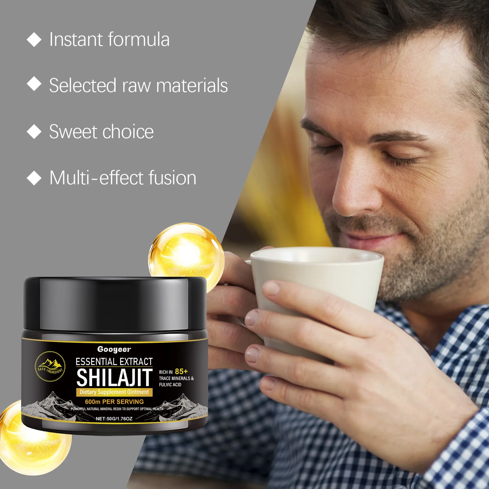 Pure Himalayan Shilajit Resin 50g Natural Pure Shilajit Resin Lab Fulvic Acid Tested 85+ Trace Minerals