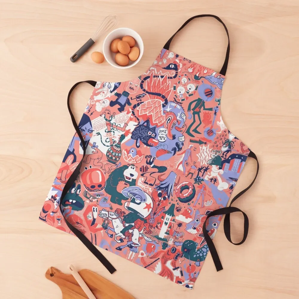 

Bubblegum Wishes Apron For Women Things For The Kitchen nail tech supplies Men's Kitchen Apron