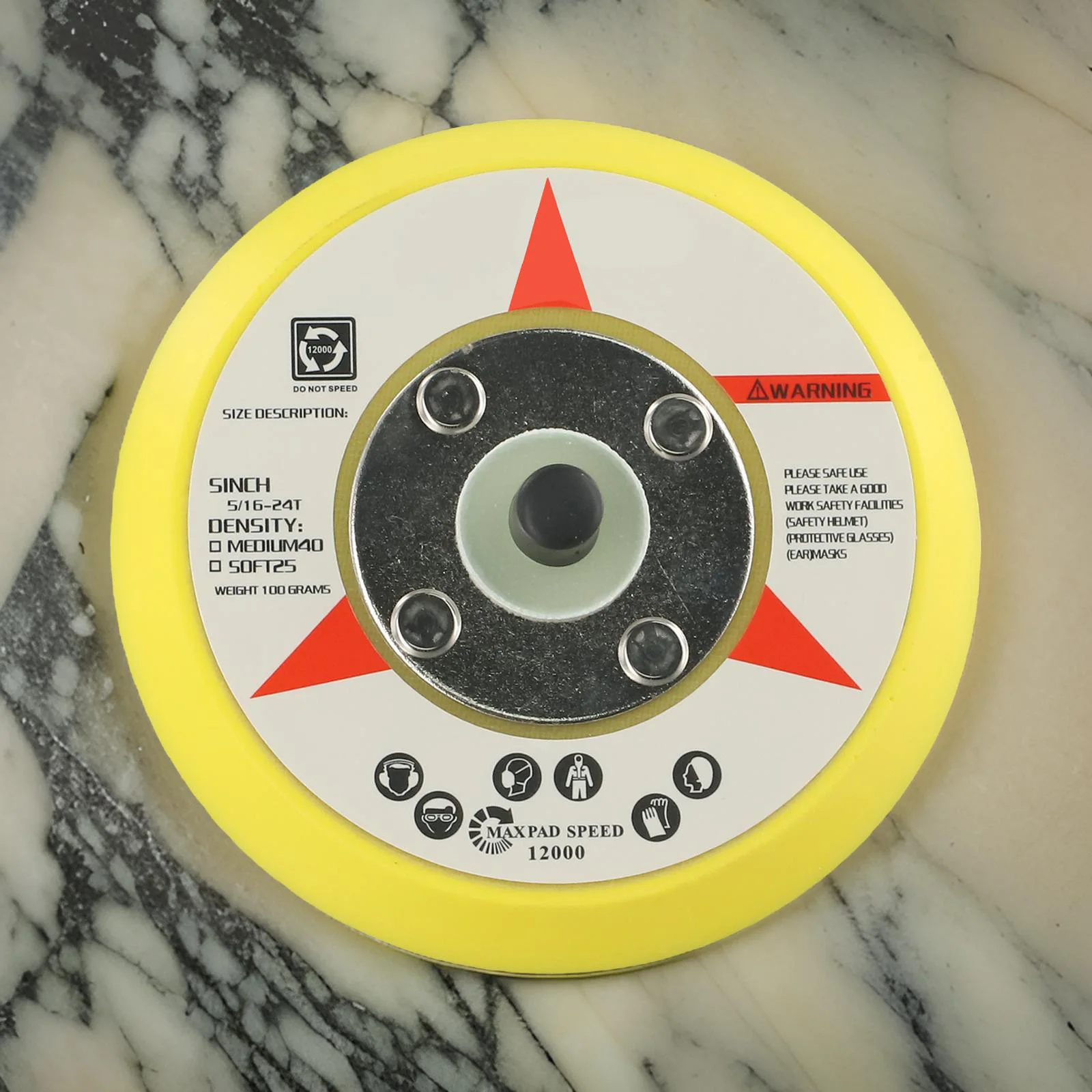 Grinding Backing Pad Disc Casting Grinder Grinder Chassis Hook M6 5/16 Polishing Sanding Disc Thread 12000 RPM Backing Pads