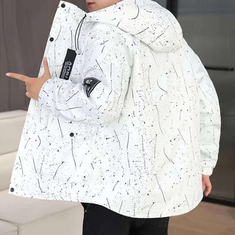 ​Men's Winter Workwear Quilted Coat Thickened Cotton Padded Jacket with Hood Zipper Warm Fashionable​