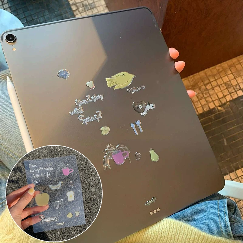 

Cartoon 3D Epoxy Stickers DIY Phone Cases Computer Journals CCD Tablet Decorations-F(x)