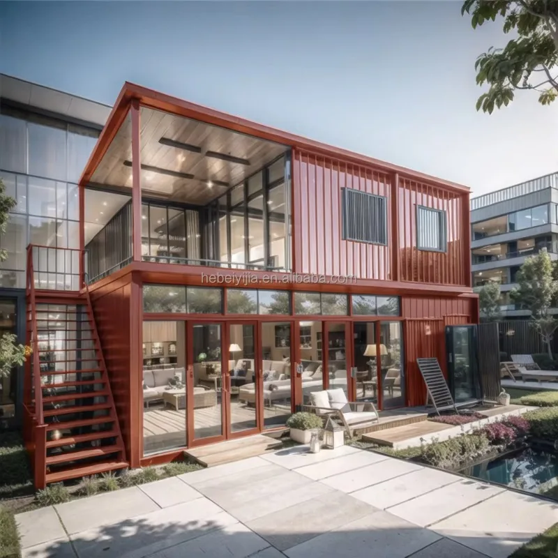 منزل حاوية 3 غرف نوم مكتب حاوية 20 قدم منزل متنقل قابل للطي حاوية شحن 20 بوصة مسبقة الصنع