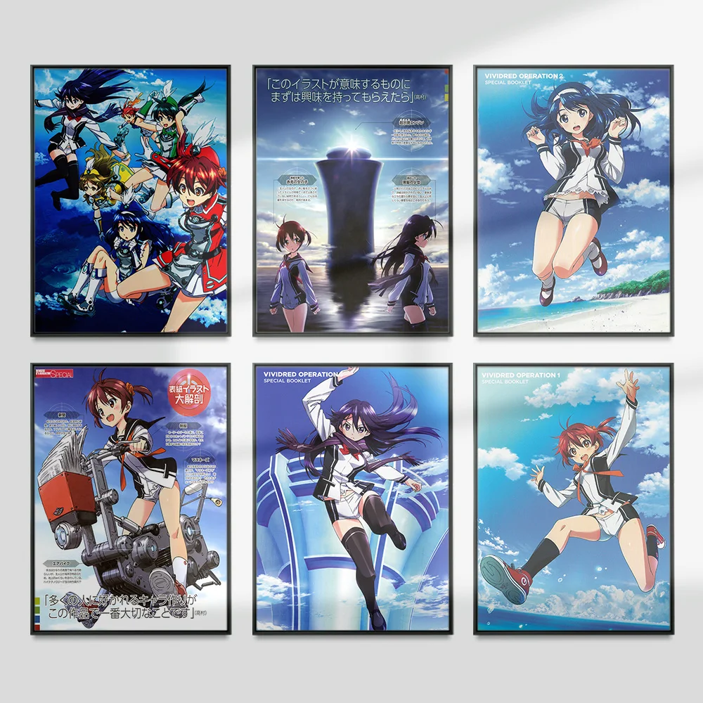 Vividred Operation Japanese Anime Movie TV Art Print Poster Modern Manga Cartoon Role Canvas Painting Room Home Decor