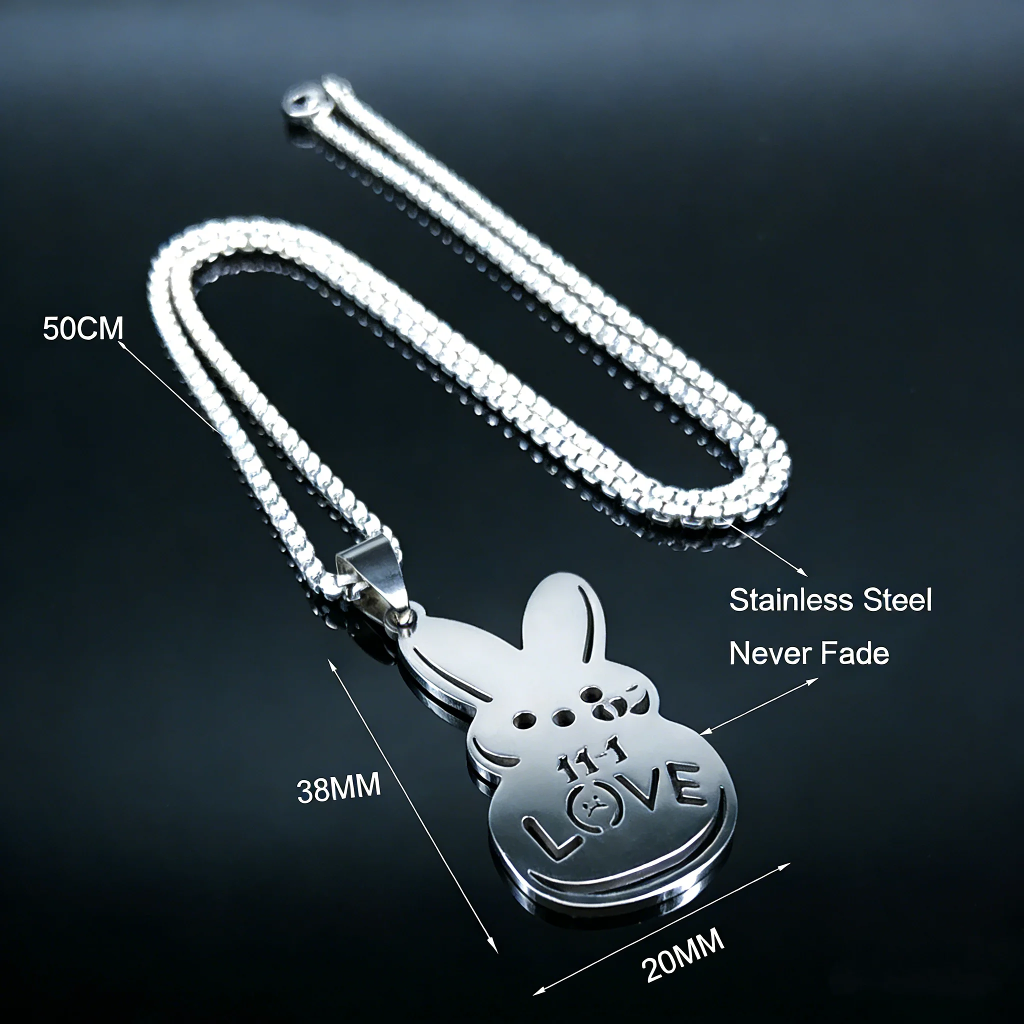 Pop Lil Peep conejo triste para amor pareja colgante Collar para Mujeres Hombres música de acero inoxidable R.I.P cadena joyería Collar Fans