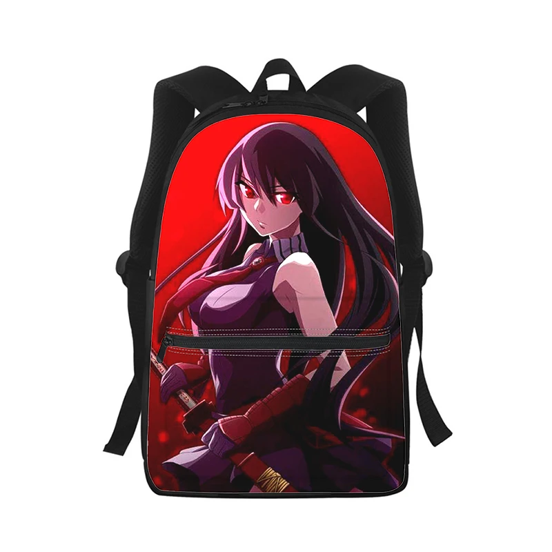 Anime Akame Ga Kill Mężczyźni Kobiety Plecak 3D Print Moda Torba szkolna Plecak na laptopa Dziecięca torba podróżna na ramię