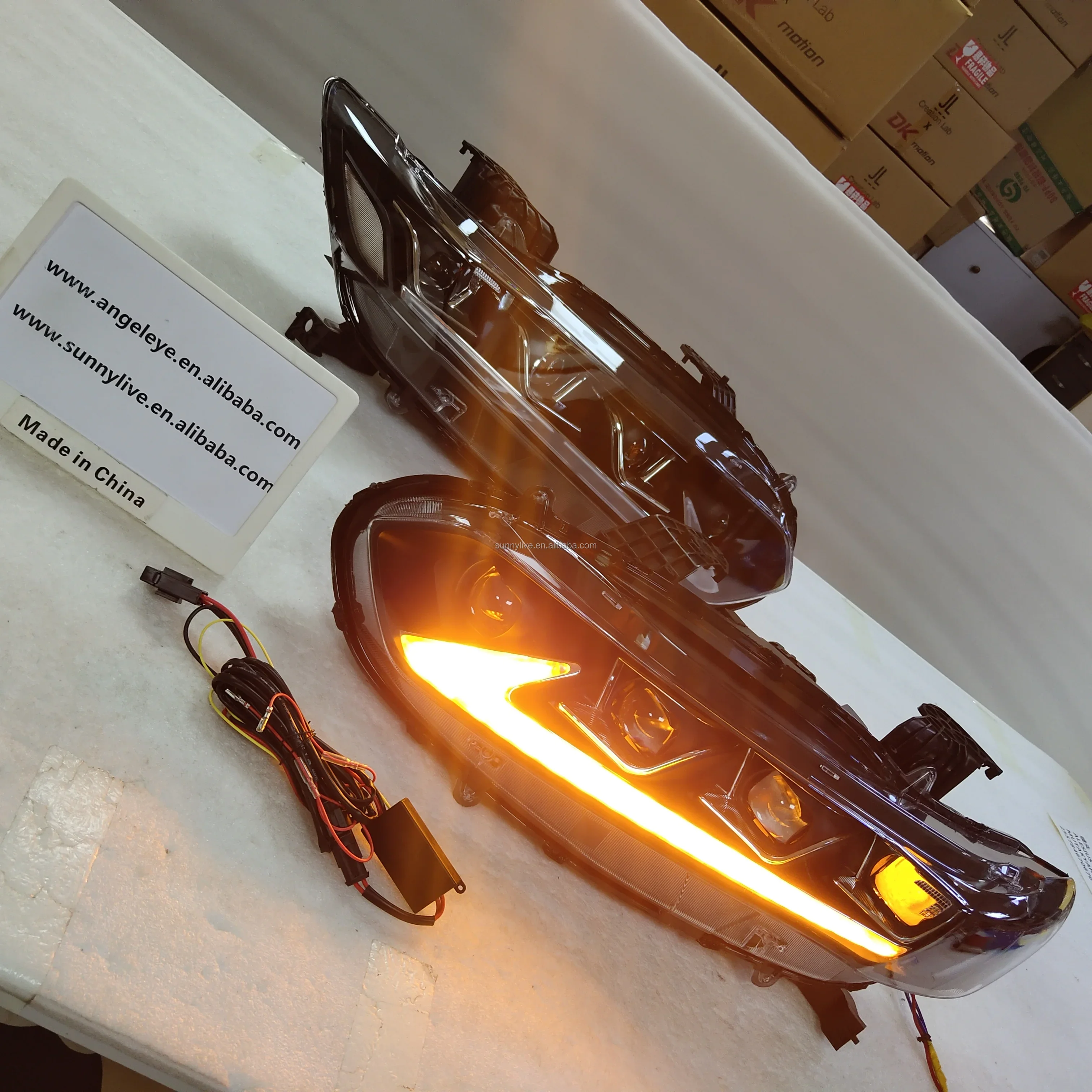 AirowFull Led Turning Light For HONDA Accord 10 Gernareation 2018-2019 Led Headlight New Arrive V3