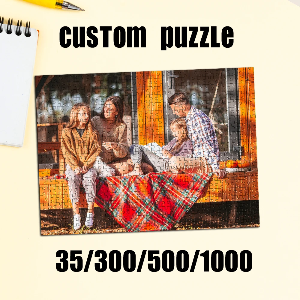 35/300/500/1000 Stück personalisiertes Familienpuzzle mit individuellem Foto. Das individuelle Puzzle wird ein einzigartiges Geschenk und Raumdekoration werden