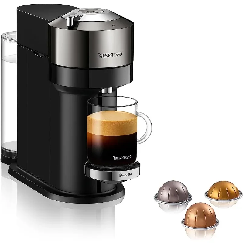 

Nespresso Vertuo Next Coffee and Espresso Machine by Breville,1.1 liters, Dark Chrome