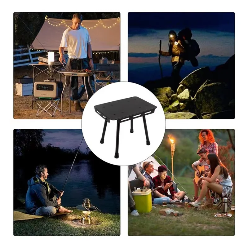 

2 In 1 Foldable Table & Stool Combo Aluminum Alloy Outdoor Table Ideal For Outdoor Activities