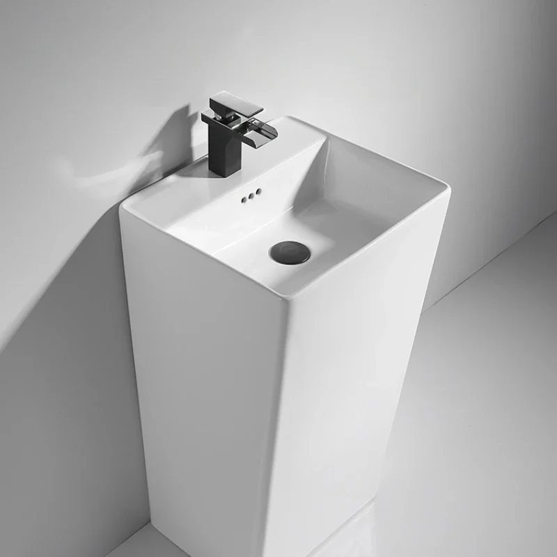 

Column type washbasin integrated floor type hand wash pool basin outdoor balcony bathroom